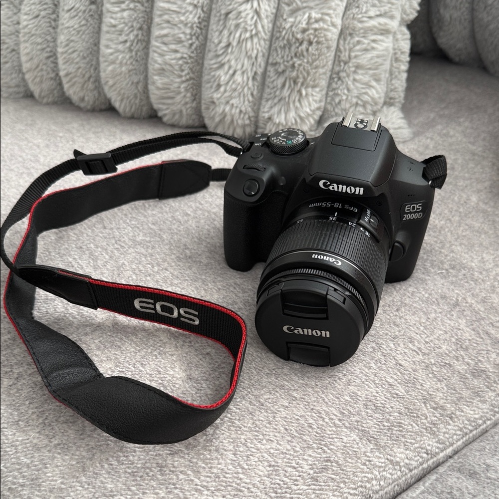 Canon EOS 2000D Digital Camera Professional Kit- Black with Red Strap